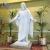 Import Western life size outdoor church decoration white marble religious stone Jesus statue open arms for Sale from China