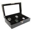 Collection classical black watch case storage display box  watch storage display box  High Quality Watch Boxes