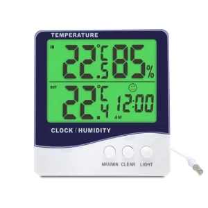 Digital max-min backlight thermometer hygrometer