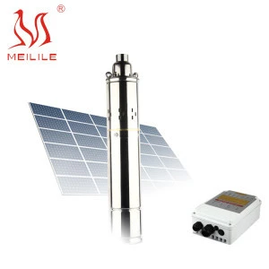 1 hp solar submersible pump 48V 750W ac/dc solar water pump stainless steel impeller centrifugal pump