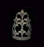 10 Inch Full AB Stone Pageant Crown Queen Miss World Tiara