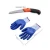 Import 10 pieces Garden hand tools set Watering can Pruning shear Fork Shovel Foldable saw Trowel Rake Gloves bag kit from China