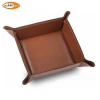 100% Italy Leather Office Use High End Genuine Leather Valet Storage Tray