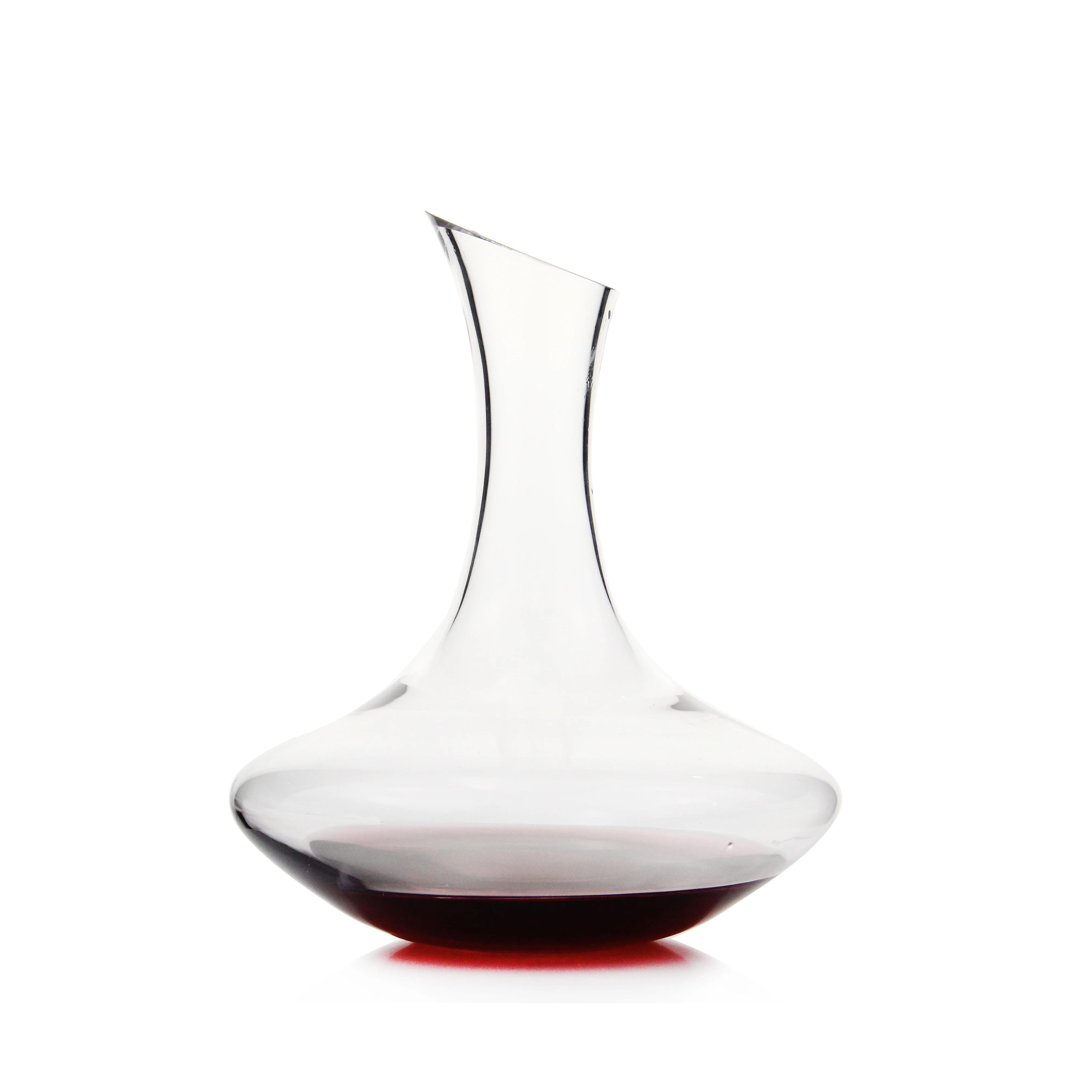 100% Lead-Free Hand Blown Crystal Glass, Red Wine Carafe, Wine Aerator with Wide Base