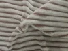 100% Polyester Solid Color Vertical Strip Flannel Drop Needle Queen Blanket Fleece Throw Blankets