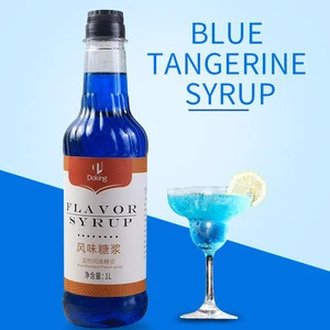 1000ml Flavored Syrup Raw Material Bubble Tea Ingredients, blue mandarin flavor syrup