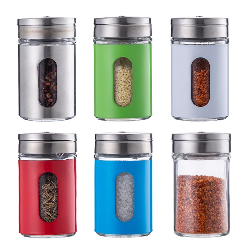100ml Glass Spice Storage Container 80ml Seasoning Bottles 4oz120ML Spice Glass Jar with Shake