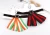 Import 10.5 x 10.5 cm 16.6g Fashion Garment Accessories Stripe Fabric Choker Bowtie Brooches from China