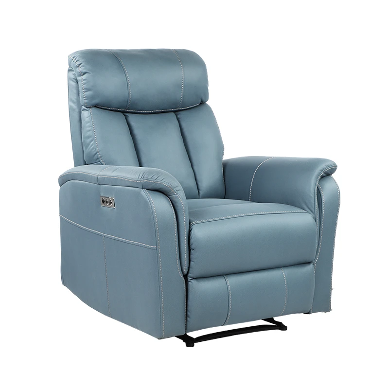 1098 Blue Modern Home Furniture Living Room Single Sofa Recliner
