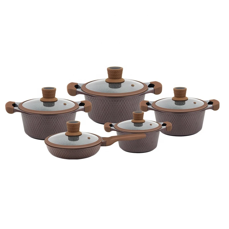 10pc aluminum cookware set cooking pot cookware kitchen non stick cookware sets