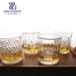 11oz  Barware Elegant Drinking Tumblers Engraved Diamond Crystal Whisky Cup Whiskey Glass Liquor Cocktail Tumbler Bar