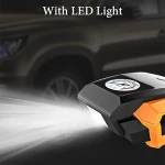 120W Car Air Compressor Pump with compass/DC 12V Portable Tire Inflator/150PSI Multifunctional Pump for Car with LED Light