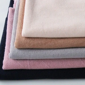 1293#Manufacturer sales 90% polyester 10% rayon knitting yarn characteristic rib autumn winter jacket knitted fabric