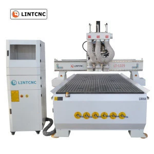 1325 pneumatic 3 spindles cnc machine for furniture processing change tool automatically 4*8ft pneumatic cnc router