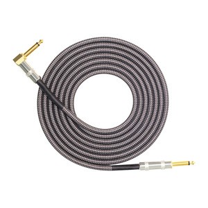1/4 Inch Cable Guitar Cable 10 Ft Straight to Right Angle 1/4 Inch 6.35mm Plug Bass Keyboard guitar instrument cable