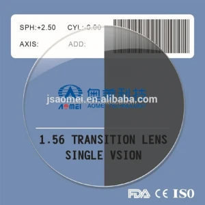 1.56 photochromic transition eyeglass lens