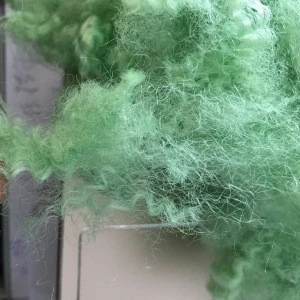 15d*51mm green color hollow silicon hs polyester fiber low price for knitting wool
