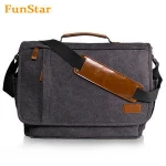 17 Inch Laptop Messenger Bag Water resistant Canvas Shoulder Bag for Work College