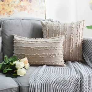 18*18 inches Bedding Throw Pillow Covers for Couch Sofa Chair Cotton Linen Decorative Pillows Cushion Covers