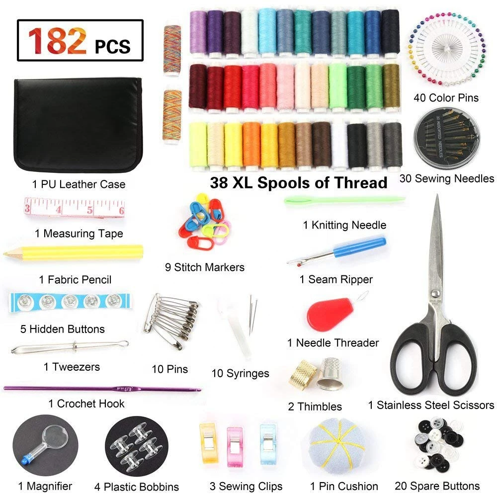 182 PCS Hot Sales Travelling Sewing Kit Sewing Supplies