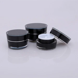 1oz 2oz 15ml 30ml 50ml 60ml empty luxury taper shape 5g cosmetics jar acrylic cosmetic jar 15g black cosmetic jars plastic