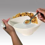 2 in 1 Handle Separated Bowl for Cereal Snacks, Popcorn, Fruits, Sauces