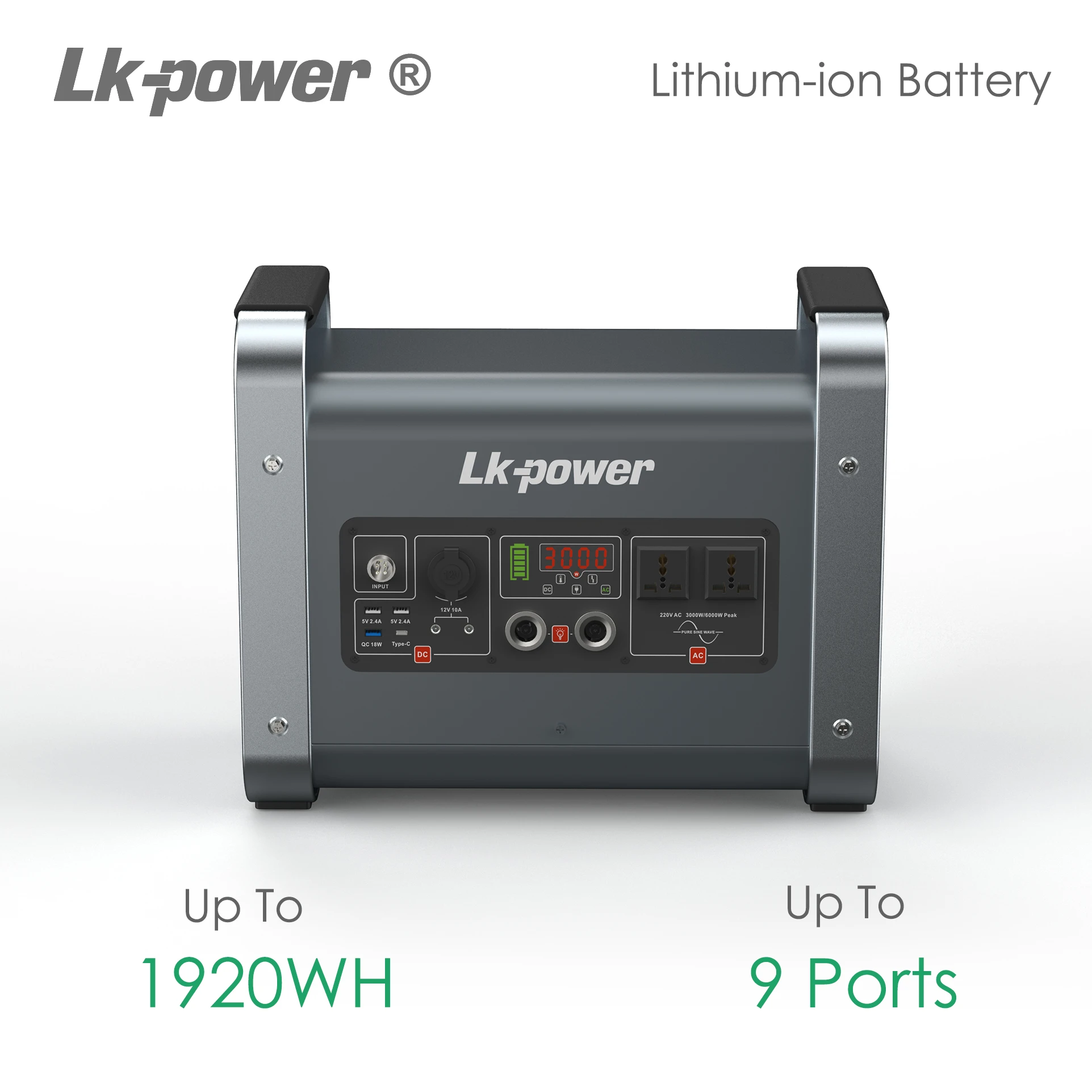 2000W/2KW large capacity super portable power station for hiking camping