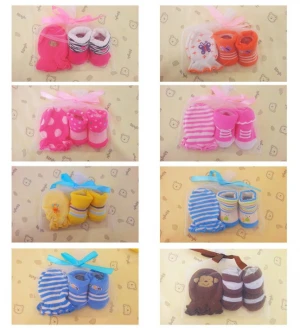 2015 Mesh baby Baby mittens set cotton Newborn Infant Baby Mittens