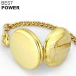 2018 Custom Made Gold Quartz Classic Cheap Quartz Chain Pocket Watch