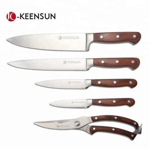 2018 Fashion stainless steel kitchen scissor knife set with kitchen knife set