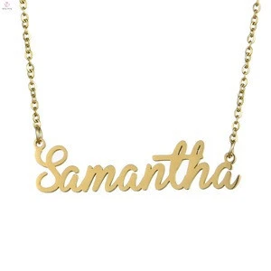 2019 Latest Gold Plated Name Necklace Custom Personalized 316l Stainless Steel Jewelry Wholesale