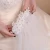 Import 2019 New StyleJewelry white chiffon Flower Wedding Bridal Hair Veils With comb Bridal Veil for Women from China