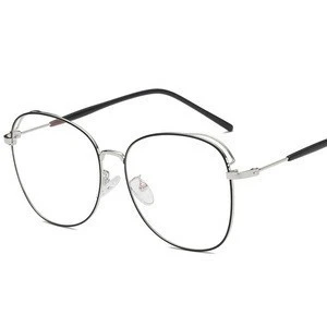 2019 Stock Fashion Big Lenses Metal High Quality Women Wholesale Men Eyewear Optical Glasses Spectacle Eyeglasses Frames 18006