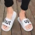 Import 2020 Hot PU slider slippers with custom logo from China