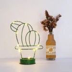 2020 New Iron Arts  Night Table Lamps with copper wire light for Kids Room Bedroom Party, Home Decoration