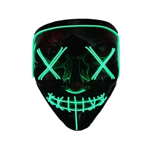 2020 New product Party Masks Multi Color Fashion favors light up saw el wire mask
