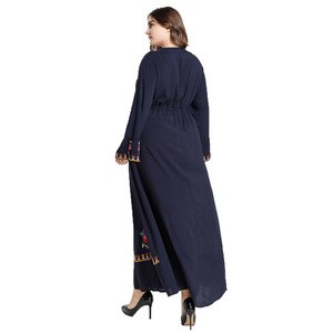 2020 New style women clothing abaya maxi long dress islamic clothing muslim embroidery dress women