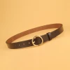 2020 Popular Lady Jeans Belt Women New Fashion Genuine Leather Belt With O Ring Shape Pin Buckle
