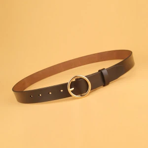 2020 Popular Lady Jeans Belt Women New Fashion Genuine Leather Belt With O Ring Shape Pin Buckle