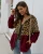 Import 2021 Beauty Women&#x27;s  Fashion Leopard   Stitching Zipper Jacket Winter And Autumn from China