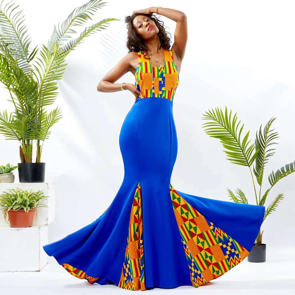 African print prom hot sale dress plus size