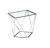 Import 2021 living room end table with  chrome industrial stainless steel  and glass from China