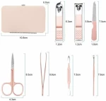 2022 7 Pcs Portable Nail Clippers & Eyebrow Grooming Manicure Set Nail Care Tools Set