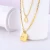 Import 2022 Non Tarnish Waterproof Gold Necklace Double Stainless Steel Letters You And Me Gold Bead Pendant Necklaces from China