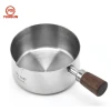 2023 4Piece Stainless Steel Measuring Cup Set Kitchen Baking Tools With Mini Wood Handle