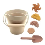 2024 New Rainbow Beach Sand Toys Dinosaur Sand Mould Toys Silicone Bucket for Kids