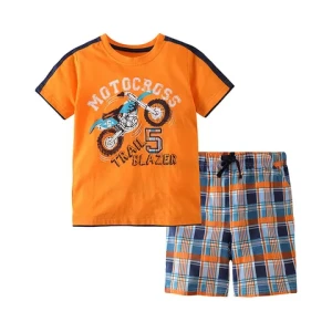 2024 Spring t shirt Wholesale Children Outfits Solid Color Long Sleeve Shirt Wide Leg Pants 2pcs Kids Suit Girl Clothes Set