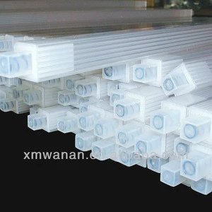 20X20mm clear PVC square tubes Plastic towel bar
