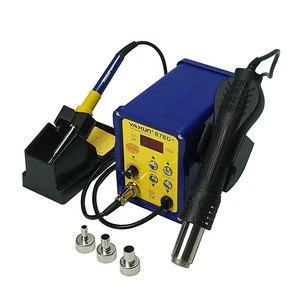 220v / 110v Automatic rework station YAXUN YX-878D+ 2 in 1 SMD hot air and soldering station BGA rework station