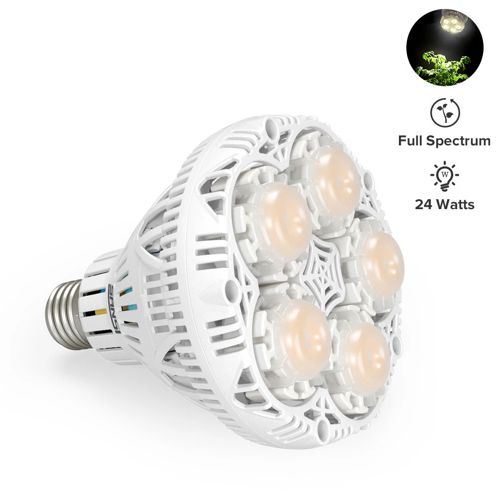 220Vac SANSI LED Spectrum 24w LED Grow Light Bulbs For Leafy Greenhouse